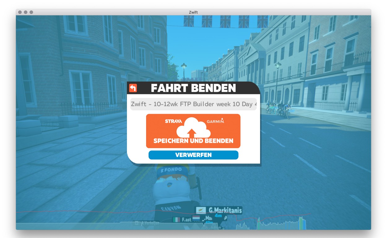 ZWIFT - Njemačke upute za virtualni online trening