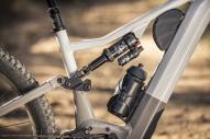 The damper is positioned horizontally instead of vertically, the