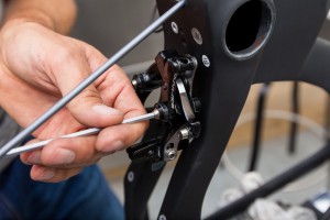Install the rear direct-mount brake according to Shimano's instructions.
