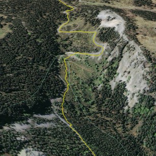 Fadensteig részletek a Google Earth-ben